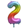 WeFiesta Rainbow Number 2 Foil Balloon | 86 cm