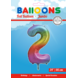 WeFiesta Ballon en aluminium chiffre 2 arc-en-ciel | 86 cm WeFiesta Ballon en aluminium chiffre 2 arc-en-ciel | 86 cm