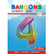 WeFiesta Rainbow Number 4 Foil Balloon | 86 cm WeFiesta Rainbow Number 4 Foil Balloon | 86 cm