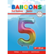 WeFiesta Folie Ballon Regenboog Cijfer 5 | 86cm WeFiesta Folie Ballon Regenboog Cijfer 5 | 86cm