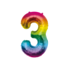 Paper Dreams Ballon en aluminium arc-en-ciel chiffre 3 | 86 cm Paper Dreams Ballon en aluminium arc-en-ciel chiffre 3 | 86 cm