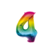 Paper Dreams Rainbow Foil Balloon Number 4 | 86cm Paper Dreams Rainbow Foil Balloon Number 4 | 86cm