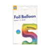 Paper Dreams Rainbow Foil Balloon Number 5 | 86cm Paper Dreams Rainbow Foil Balloon Number 5 | 86cm