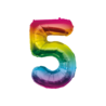 Paper Dreams Rainbow Foil Balloon Number 5 | 86cm Paper Dreams Rainbow Foil Balloon Number 5 | 86cm