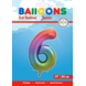 WeFiesta Ballon en aluminium chiffre 6 arc-en-ciel | 86 cm WeFiesta Ballon en aluminium chiffre 6 arc-en-ciel | 86 cm
