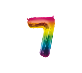 Paper Dreams Rainbow Foil Balloon Number 7 | 86cm