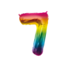 Paper Dreams Regenboog Folie Ballon cijfer 7 | 86cm