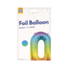 Paper Dreams Rainbow Foil Balloon Number 0 | 86cm Paper Dreams Rainbow Foil Balloon Number 0 | 86cm
