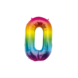 Paper Dreams Ballon en aluminium arc-en-ciel chiffre 0 | 86 cm Paper Dreams Ballon en aluminium arc-en-ciel chiffre 0 | 86 cm