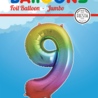 WeFiesta Folie Ballon Regenboog Cijfer 9 | 86cm WeFiesta Folie Ballon Regenboog Cijfer 9 | 86cm