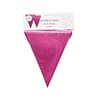 WeFiesta Glitter flag garland hot pink cardboard 16x20cm | 6 meters WeFiesta Glitter flag garland hot pink cardboard 16x20cm | 6 meters