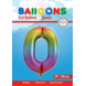 WeFiesta Ballon en aluminium chiffre 0 arc-en-ciel | 86 cm WeFiesta Ballon en aluminium chiffre 0 arc-en-ciel | 86 cm