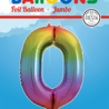 WeFiesta Folie Ballon Regenboog Cijfer 0 | 86cm WeFiesta Folie Ballon Regenboog Cijfer 0 | 86cm