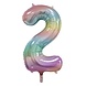 WeFiesta Folienballon Pastell-Regenbogen Zahl 2 | 86 cm WeFiesta Folienballon Pastell-Regenbogen Zahl 2 | 86 cm