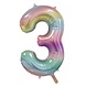 WeFiesta Ballon en aluminium chiffre 3 arc-en-ciel pastel | 86 cm WeFiesta Ballon en aluminium chiffre 3 arc-en-ciel pastel | 86 cm