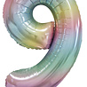 WeFiesta Ballon en aluminium chiffre 9 arc-en-ciel pastel | 86 cm WeFiesta Ballon en aluminium chiffre 9 arc-en-ciel pastel | 86 cm