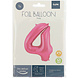 Folat Folie Ballon Cijfer 4 Mat Roze | 86cm
