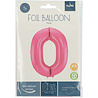 Folat Folienballon Zahl 0 Matt Rosa | 86 cm Folat Folienballon Zahl 0 Matt Rosa | 86 cm
