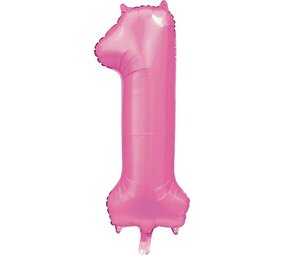 WeFiesta Pink Number 1 Balloon Glossy | 86 cm WeFiesta Pink Number 1 Balloon Glossy | 86 cm