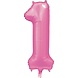 WeFiesta Ballon Chiffre 1 Rose Brillant | 86 cm WeFiesta Ballon Chiffre 1 Rose Brillant | 86 cm
