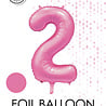 WeFiesta Pink Number 2 Balloon Glossy | 86 cm WeFiesta Pink Number 2 Balloon Glossy | 86 cm