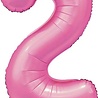 WeFiesta Pink Number 2 Balloon Glossy | 86 cm WeFiesta Pink Number 2 Balloon Glossy | 86 cm