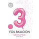 WeFiesta Ballon Chiffre 3 Rose Brillant | 86 cm WeFiesta Ballon Chiffre 3 Rose Brillant | 86 cm