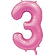 WeFiesta Ballon Chiffre 3 Rose Brillant | 86 cm WeFiesta Ballon Chiffre 3 Rose Brillant | 86 cm