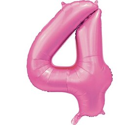WeFiesta Pink Number 4 Balloon Glossy | 86 cm WeFiesta Pink Number 4 Balloon Glossy | 86 cm