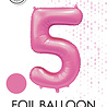 WeFiesta Ballon Chiffre 5 Rose Brillant | 86 cm WeFiesta Ballon Chiffre 5 Rose Brillant | 86 cm