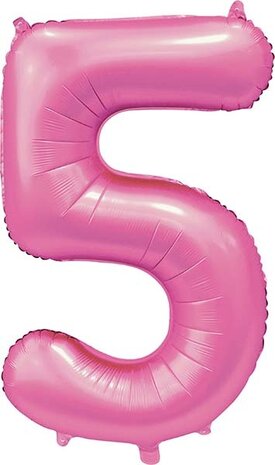 WeFiesta Pink Number 5 Balloon Glossy | 86 cm WeFiesta Pink Number 5 Balloon Glossy | 86 cm
