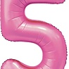 WeFiesta Roze Cijfer Ballon 5 jaar Glans | 86cm WeFiesta Roze Cijfer Ballon 5 jaar Glans | 86cm