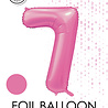 WeFiesta Rosa Zahlenballon 7 Glänzend | 86 cm WeFiesta Rosa Zahlenballon 7 Glänzend | 86 cm