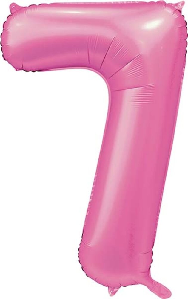 WeFiesta Roze Cijfer Ballon 7 jaar Glans | 86cm WeFiesta Roze Cijfer Ballon 7 jaar Glans | 86cm