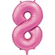 WeFiesta Rosa Zahlenballon 8 Glänzend | 86 cm WeFiesta Rosa Zahlenballon 8 Glänzend | 86 cm