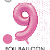WeFiesta Rosa Zahlenballon 9 Glänzend | 86 cm WeFiesta Rosa Zahlenballon 9 Glänzend | 86 cm