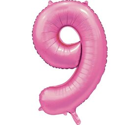 WeFiesta Rosa Zahlenballon 9 Glänzend | 86 cm WeFiesta Rosa Zahlenballon 9 Glänzend | 86 cm
