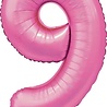 WeFiesta Roze Cijfer Ballon 9 jaar Glans | 86cm WeFiesta Roze Cijfer Ballon 9 jaar Glans | 86cm