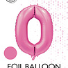 WeFiesta Roze Cijfer Ballon 0 jaar Glans | 86cm WeFiesta Roze Cijfer Ballon 0 jaar Glans | 86cm