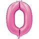 WeFiesta Rosa Zahlenballon 0 Glänzend | 86 cm WeFiesta Rosa Zahlenballon 0 Glänzend | 86 cm