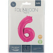 Folat Folie Ballon Cijfer 6 Fuchsia Roze | 86cm Folat Folie Ballon Cijfer 6 Fuchsia Roze | 86cm