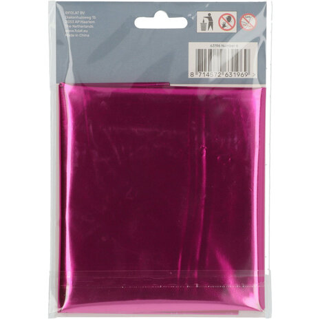 Folat Folienballon Zahl 6 Fuchsia Rosa | 86 cm Folat Folienballon Zahl 6 Fuchsia Rosa | 86 cm