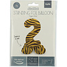 Folat Zahlenballon 2, stehend, Tigerprint | 72 cm Folat Zahlenballon 2, stehend, Tigerprint | 72 cm
