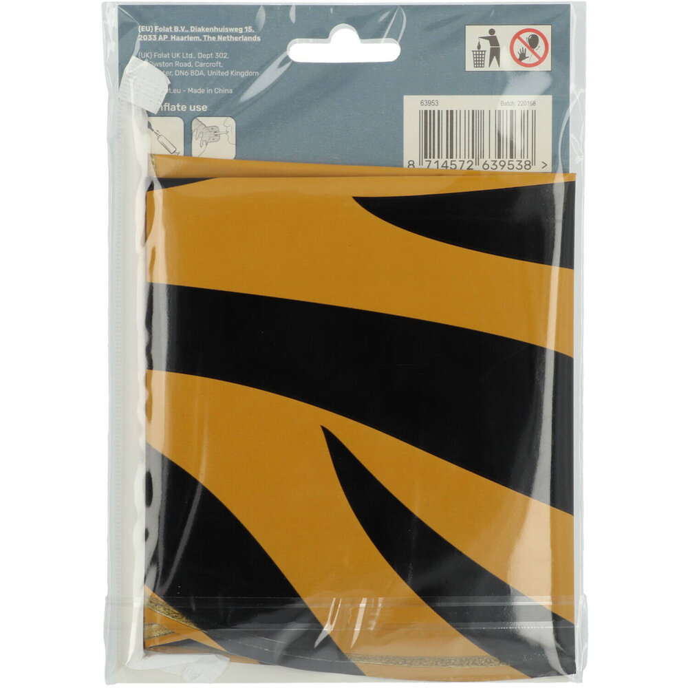 Folat Zahlenballon 3, stehend, Tigerprint | 72 cm