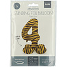 Folat Zahlenballon 4, stehend, Tigerprint | 72 cm Folat Zahlenballon 4, stehend, Tigerprint | 72 cm