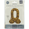 Folat Cijfer Ballon 0 Staand Tijger Print | 72cm Folat Cijfer Ballon 0 Staand Tijger Print | 72cm