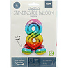 Folat Number Balloon 8 Standing Rainbow | 72 cm Folat Number Balloon 8 Standing Rainbow | 72 cm