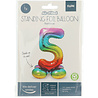 Folat Number Balloon 5 Standing Rainbow | 72 cm Folat Number Balloon 5 Standing Rainbow | 72 cm
