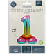 Folat Number Balloon 1 Standing Rainbow | 72 cm Folat Number Balloon 1 Standing Rainbow | 72 cm