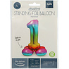 Folat Cijfer Ballon 1 Staand Regenboog | 72 cm Folat Cijfer Ballon 1 Staand Regenboog | 72 cm